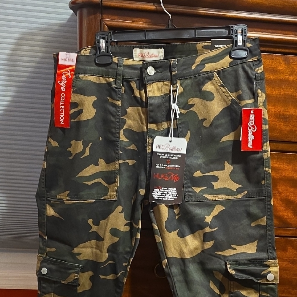 Red Bottoms Camouflage Cargo Pants